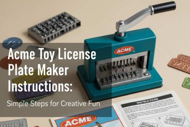 Acme Toy License Plate Maker Instructions