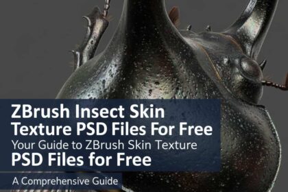 ZBrush Insect Skin Texture PSD Files for Free