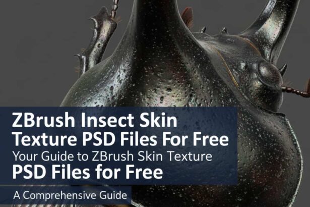 ZBrush Insect Skin Texture PSD Files for Free
