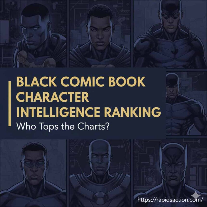  A collage of black comic book characters showcasing their intelligence.